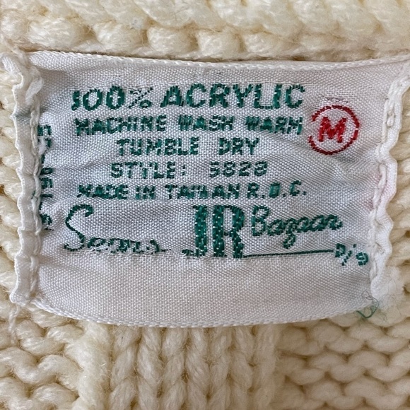 Sears JR Bazaar Vintage Ivory Cardigan Medium - Picture 3 of 6